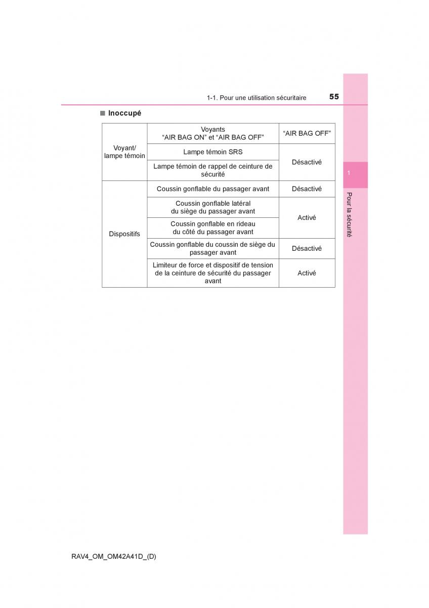 manual  Toyota RAV4 IV 4 manuel du proprietaire / page 56