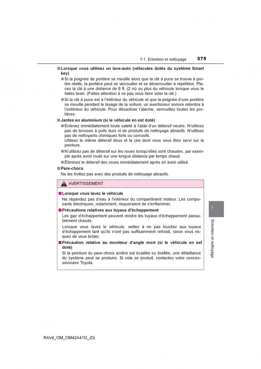 manual  Toyota RAV4 IV 4 manuel du proprietaire / page 576