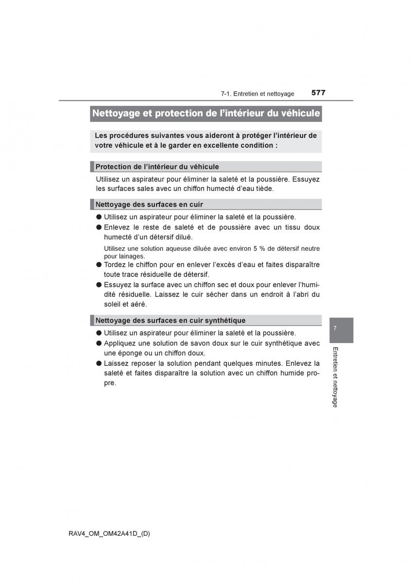 manual  Toyota RAV4 IV 4 manuel du proprietaire / page 578