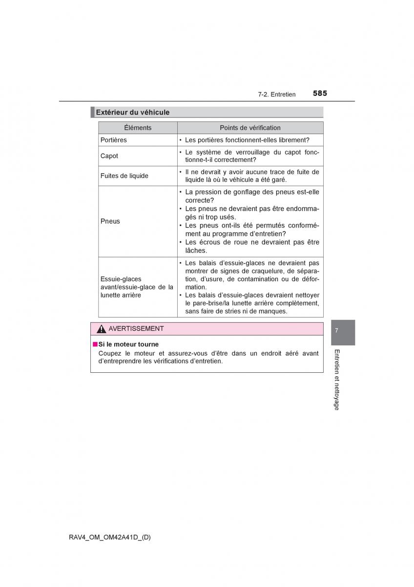 manual  Toyota RAV4 IV 4 manuel du proprietaire / page 586