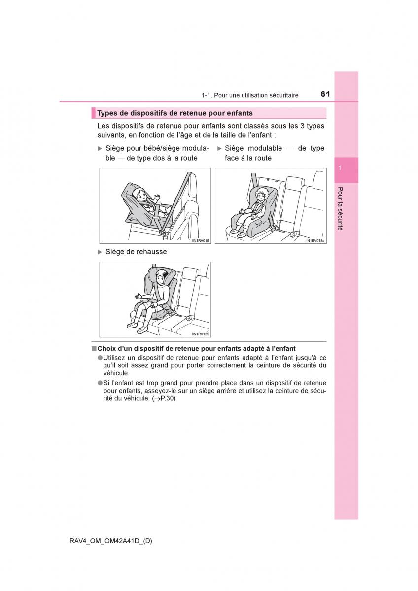 manual  Toyota RAV4 IV 4 manuel du proprietaire / page 62