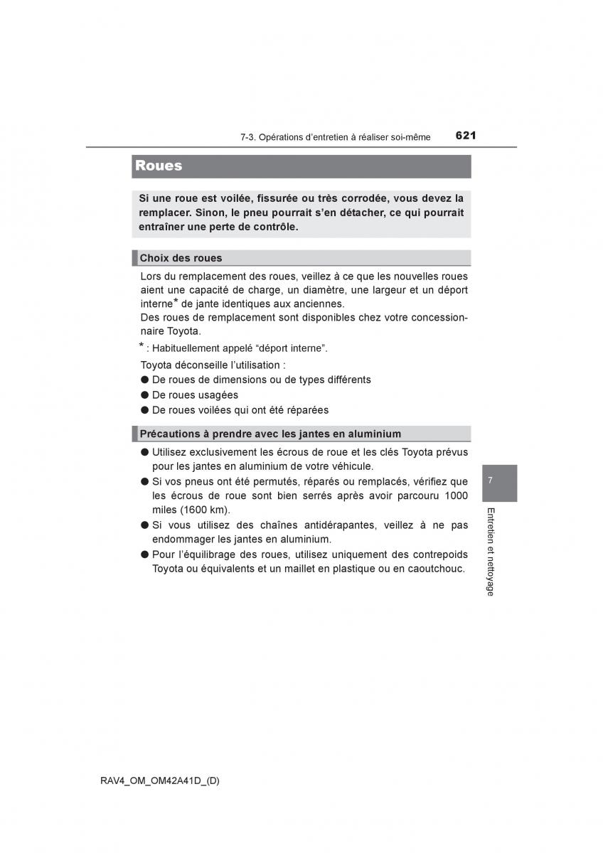 manual  Toyota RAV4 IV 4 manuel du proprietaire / page 622