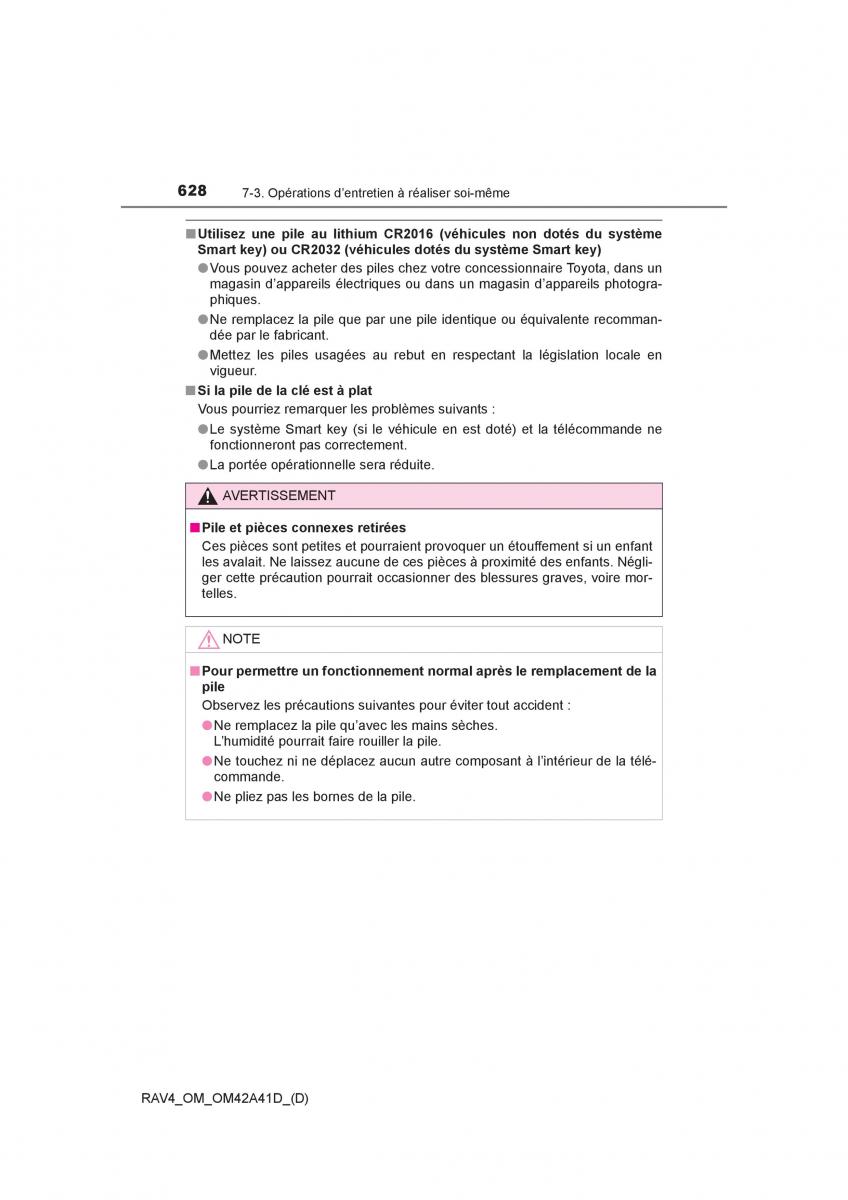 manual  Toyota RAV4 IV 4 manuel du proprietaire / page 629