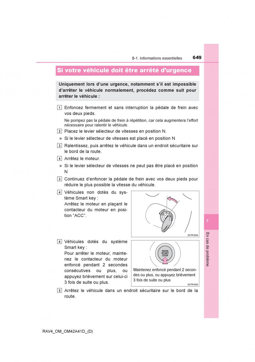 manual  Toyota RAV4 IV 4 manuel du proprietaire / page 650