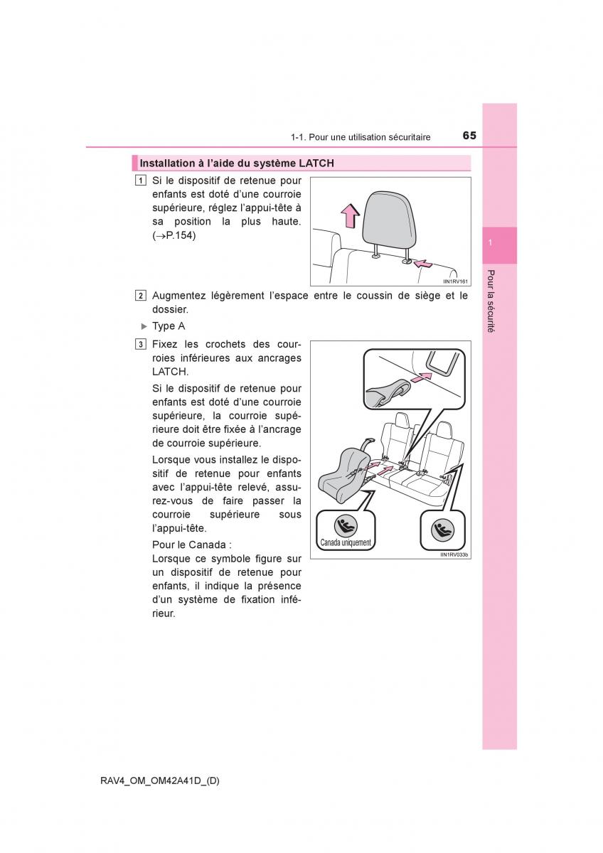 manual  Toyota RAV4 IV 4 manuel du proprietaire / page 66