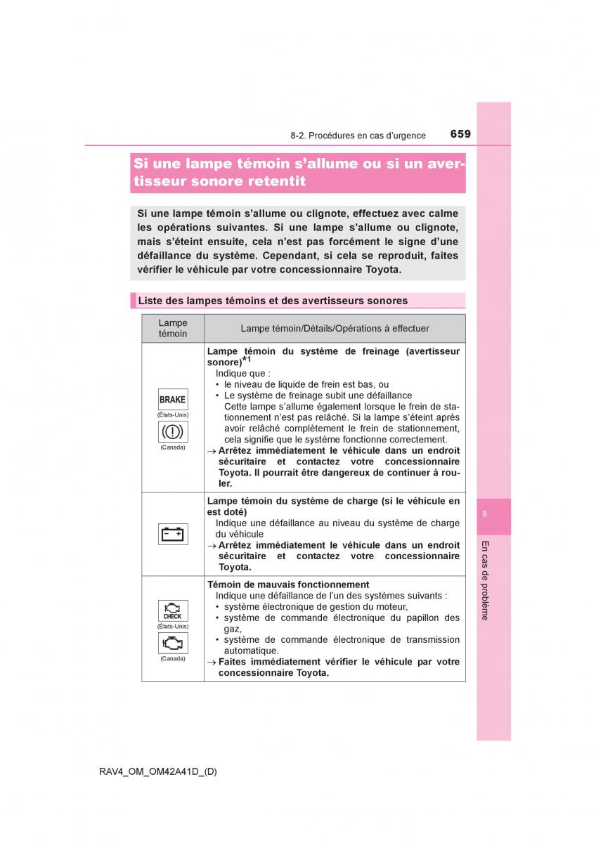 manual  Toyota RAV4 IV 4 manuel du proprietaire / page 660