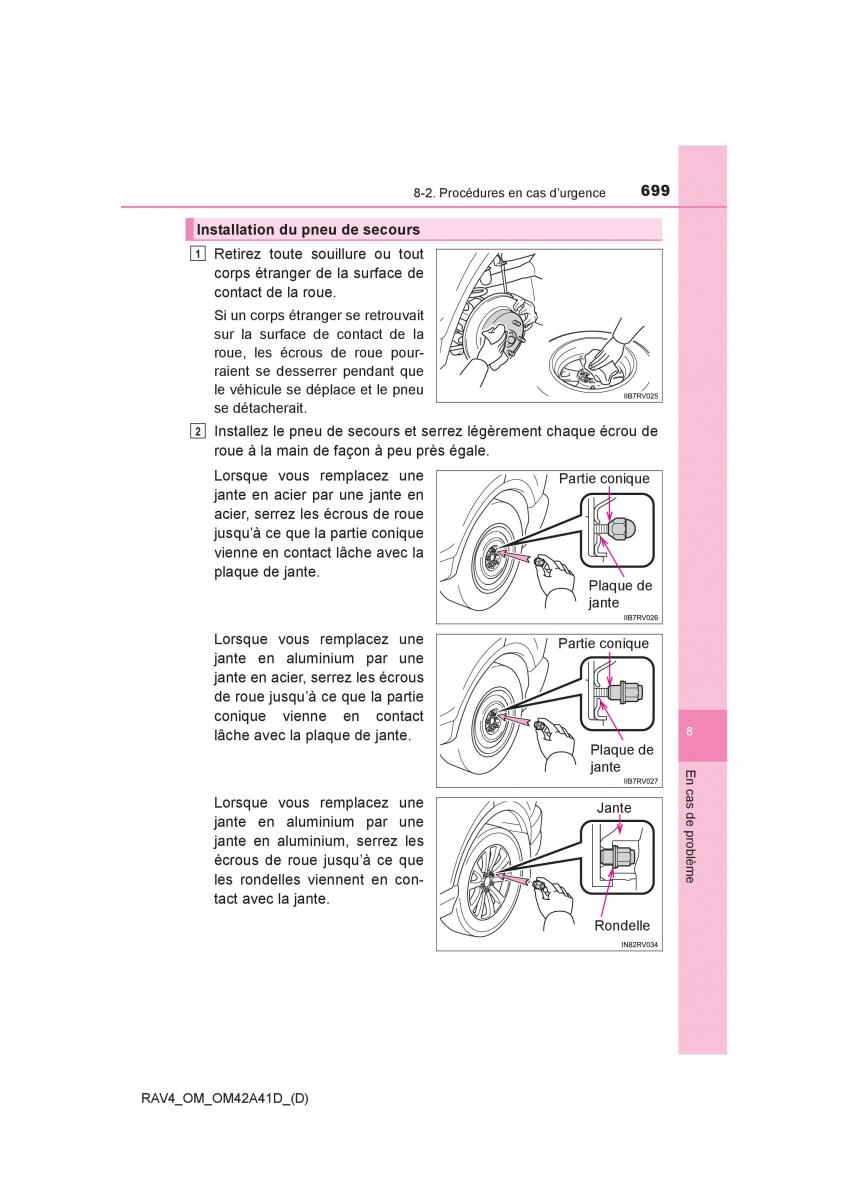 manual  Toyota RAV4 IV 4 manuel du proprietaire / page 700