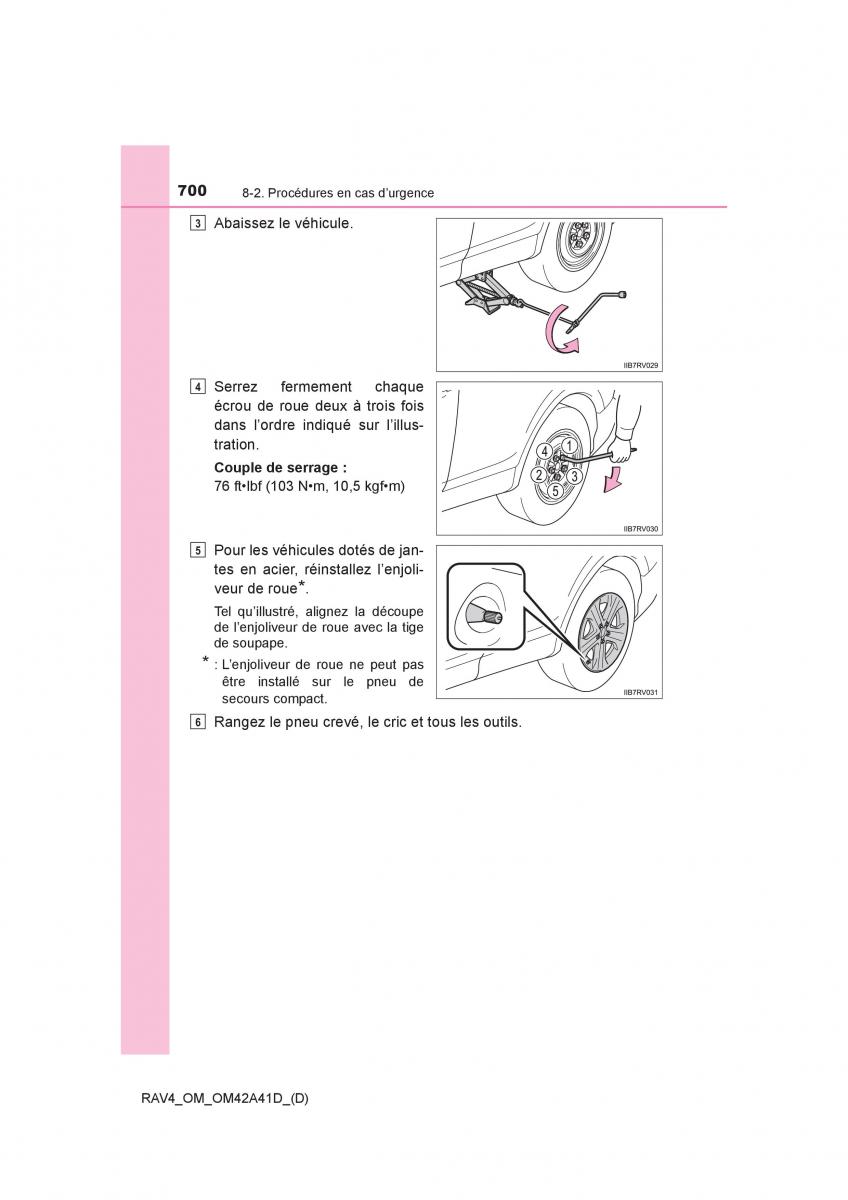 manual  Toyota RAV4 IV 4 manuel du proprietaire / page 701