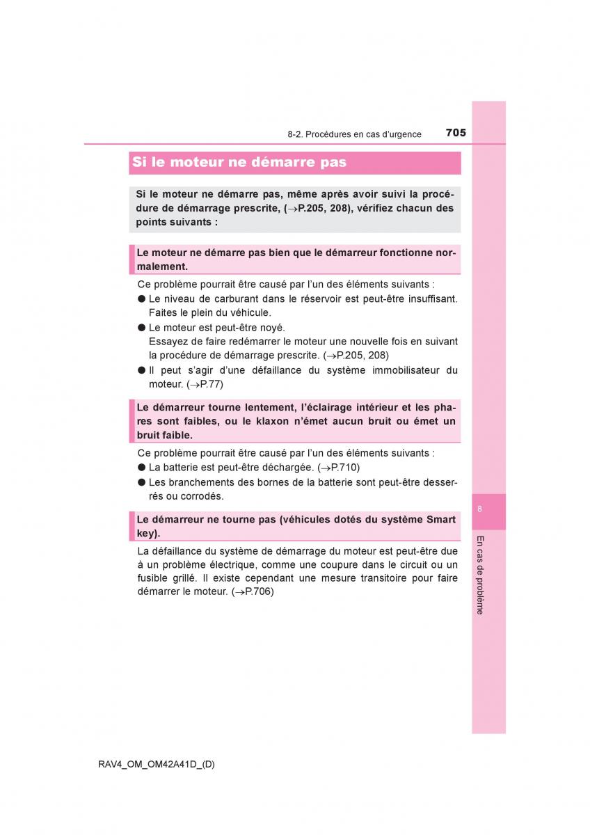 manual  Toyota RAV4 IV 4 manuel du proprietaire / page 706