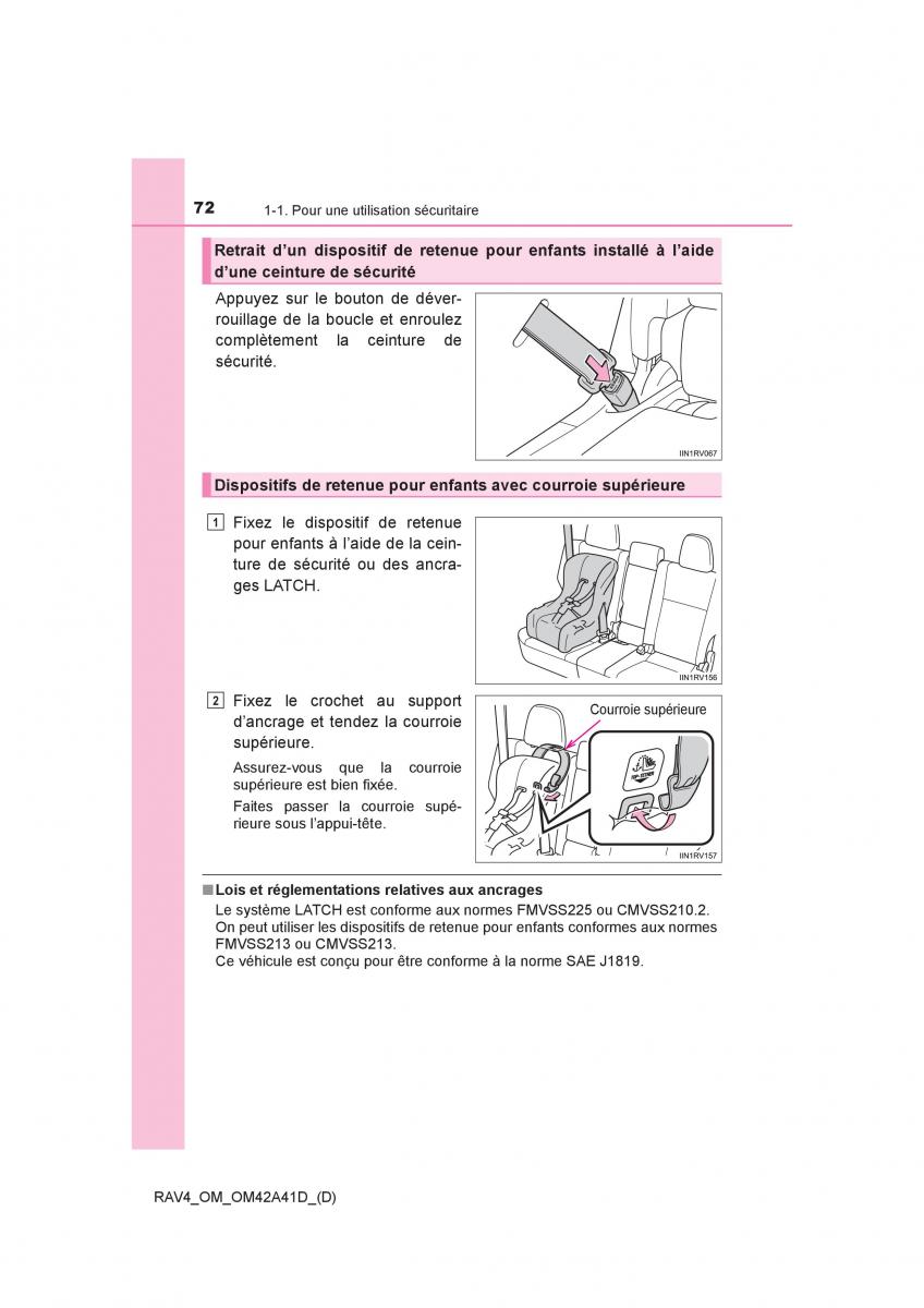 manual  Toyota RAV4 IV 4 manuel du proprietaire / page 73