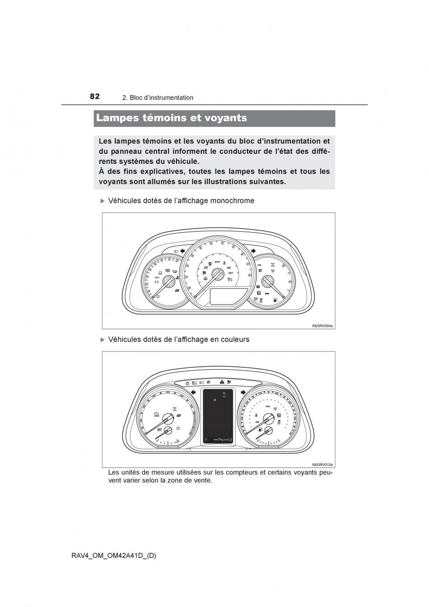 manual  Toyota RAV4 IV 4 manuel du proprietaire / page 83