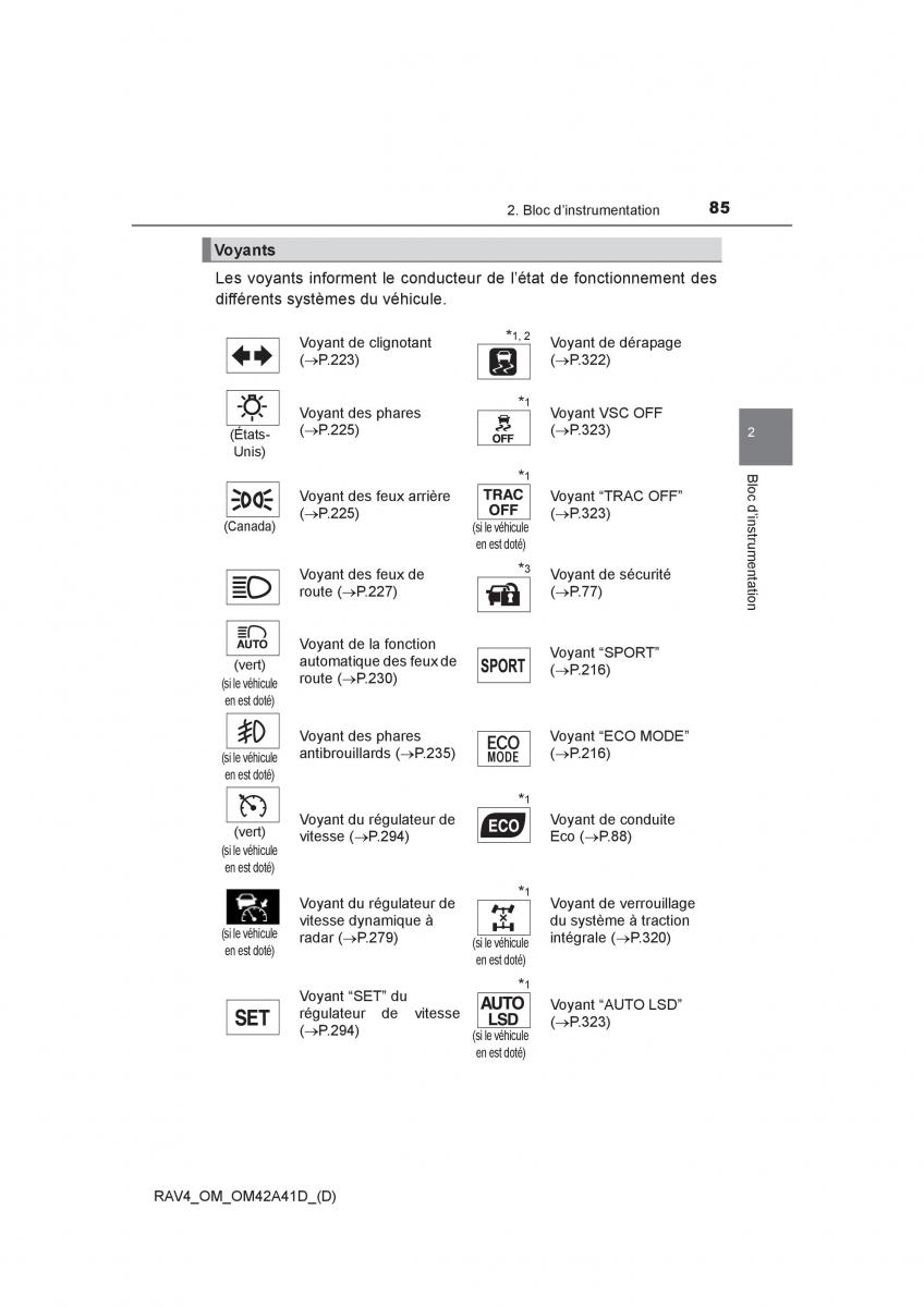 manual  Toyota RAV4 IV 4 manuel du proprietaire / page 86