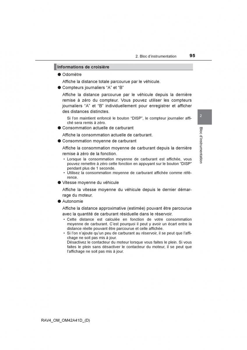 manual  Toyota RAV4 IV 4 manuel du proprietaire / page 96