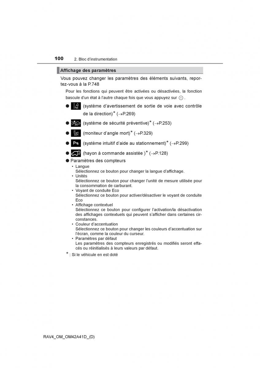 manual  Toyota RAV4 IV 4 manuel du proprietaire / page 101