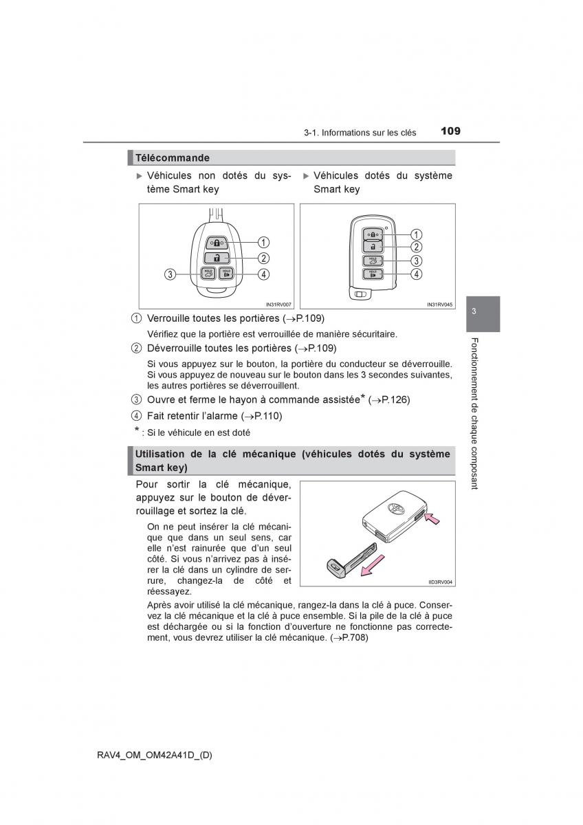 manual  Toyota RAV4 IV 4 manuel du proprietaire / page 110