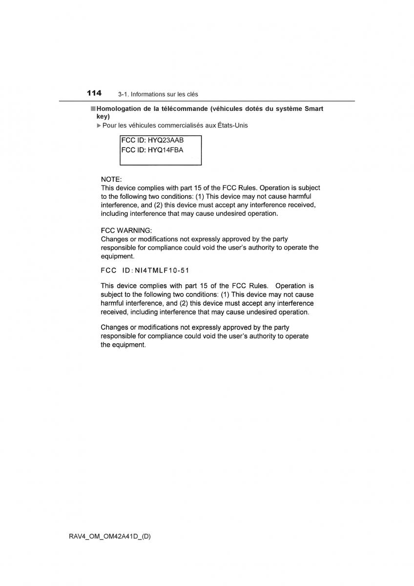 manual  Toyota RAV4 IV 4 manuel du proprietaire / page 115