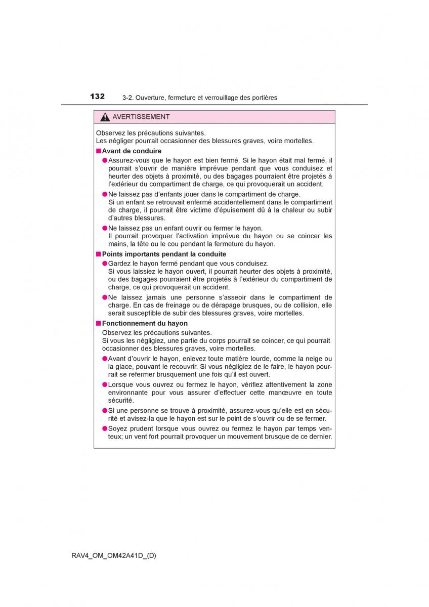 manual  Toyota RAV4 IV 4 manuel du proprietaire / page 133