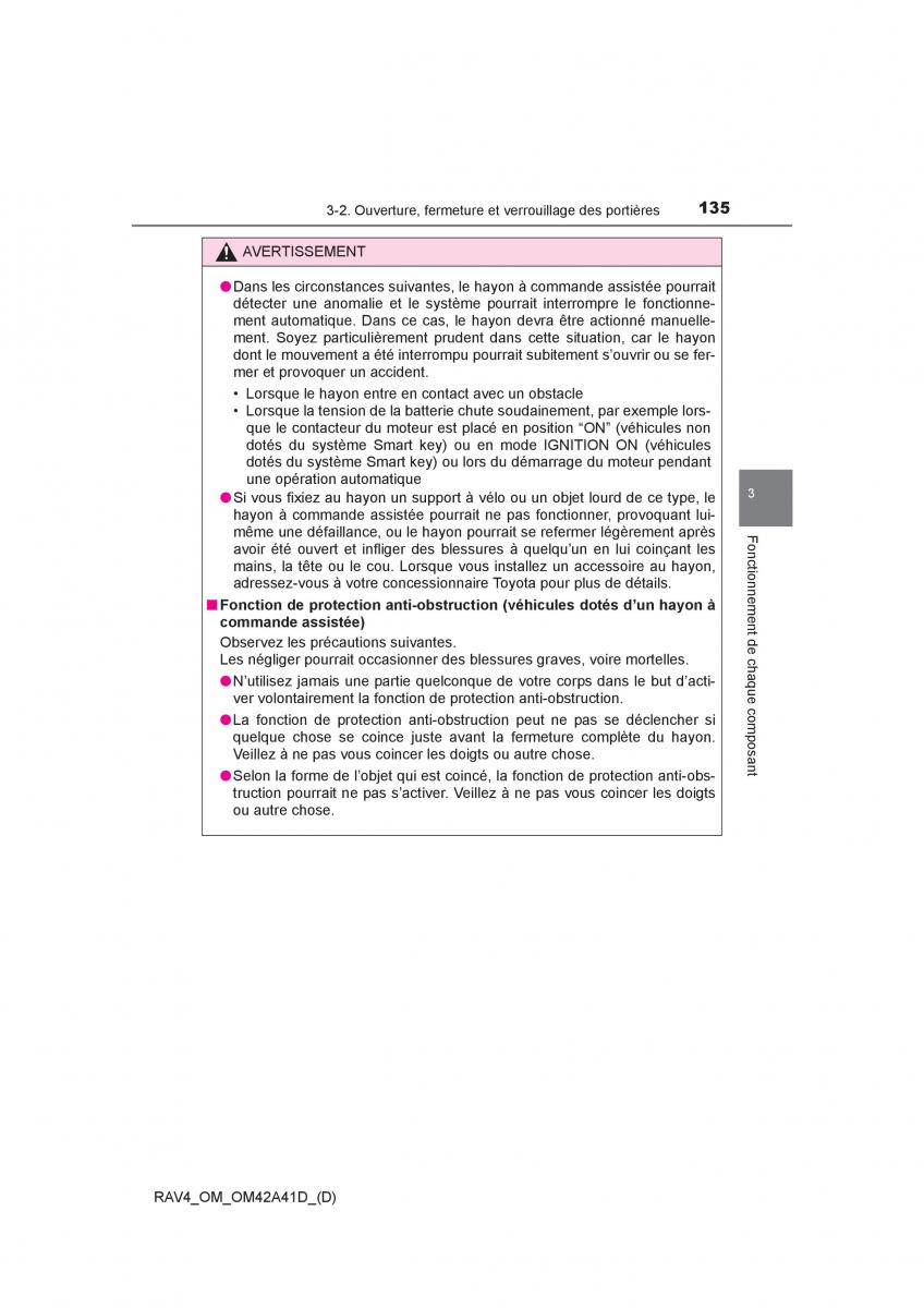 manual  Toyota RAV4 IV 4 manuel du proprietaire / page 136