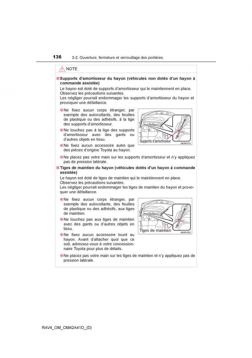 manual  Toyota RAV4 IV 4 manuel du proprietaire / page 137