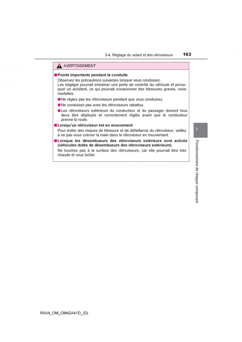 manual  Toyota RAV4 IV 4 manuel du proprietaire / page 164