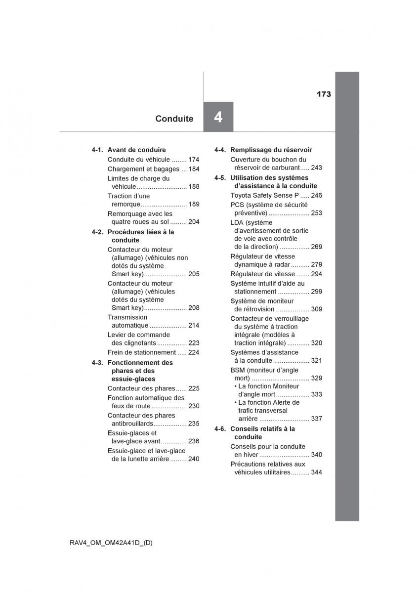 manual  Toyota RAV4 IV 4 manuel du proprietaire / page 174