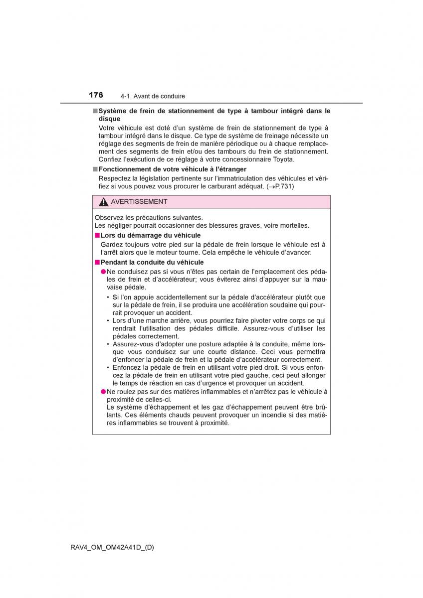 manual  Toyota RAV4 IV 4 manuel du proprietaire / page 177