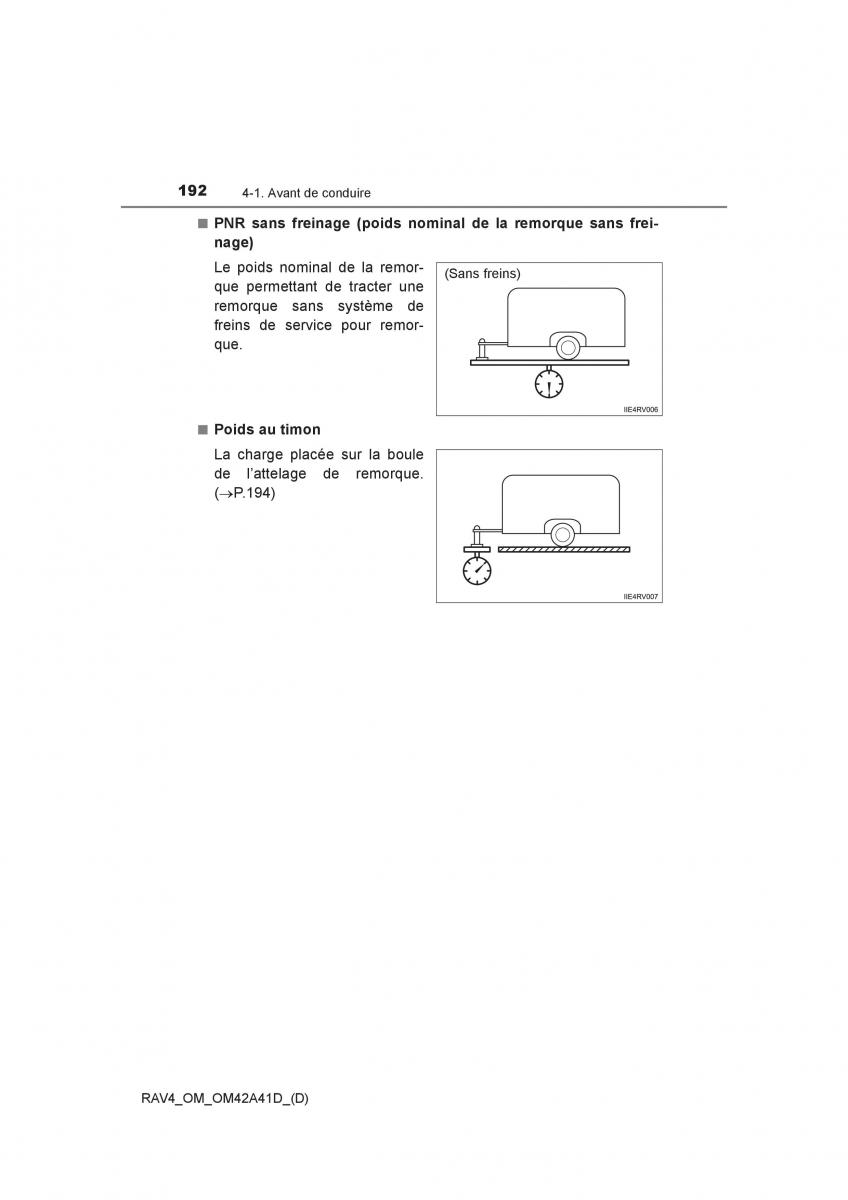 manual  Toyota RAV4 IV 4 manuel du proprietaire / page 193