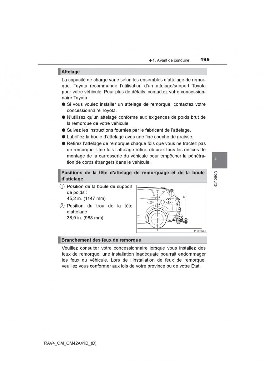 manual  Toyota RAV4 IV 4 manuel du proprietaire / page 196