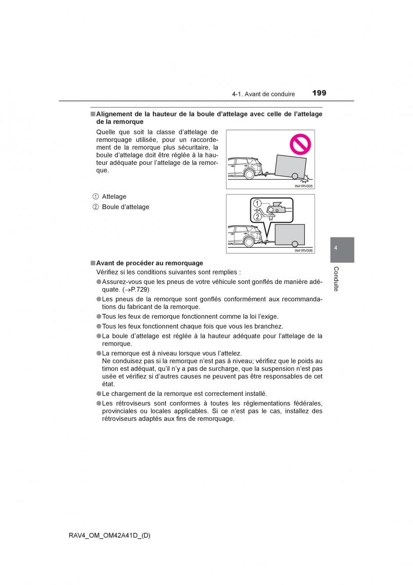 manual  Toyota RAV4 IV 4 manuel du proprietaire / page 200