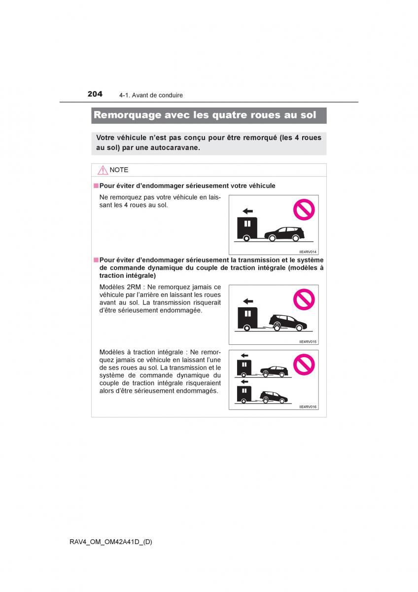 manual  Toyota RAV4 IV 4 manuel du proprietaire / page 205