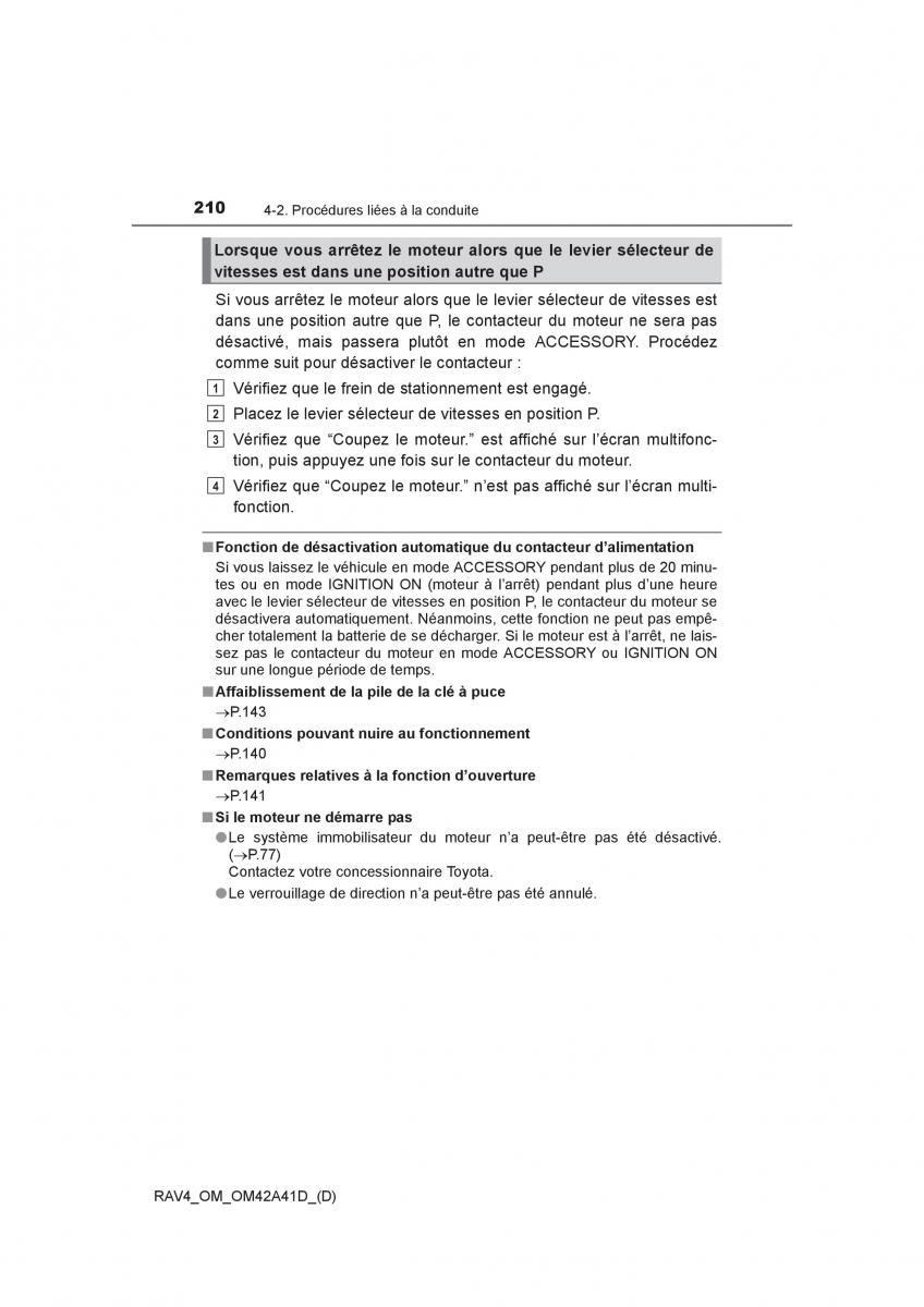 manual  Toyota RAV4 IV 4 manuel du proprietaire / page 211