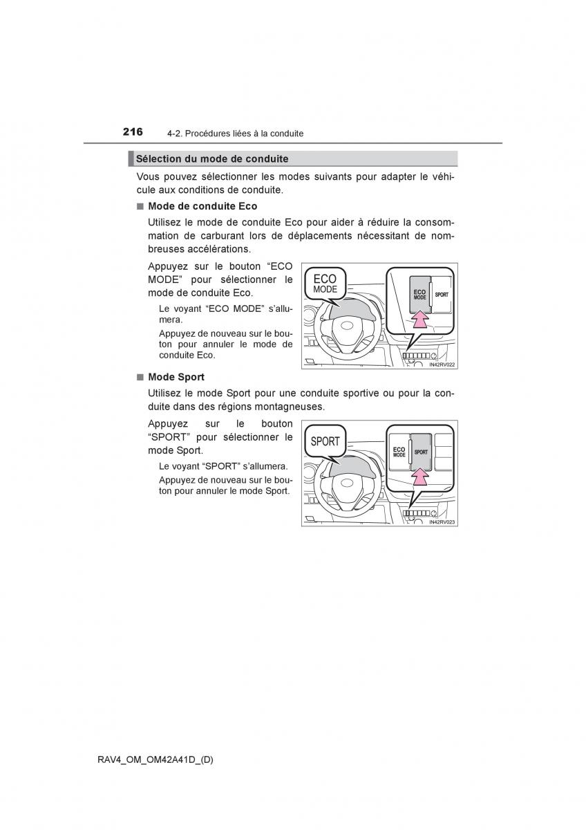 manual  Toyota RAV4 IV 4 manuel du proprietaire / page 217