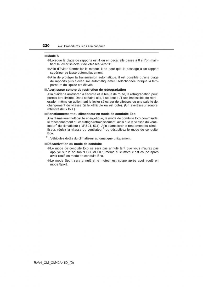 manual  Toyota RAV4 IV 4 manuel du proprietaire / page 221