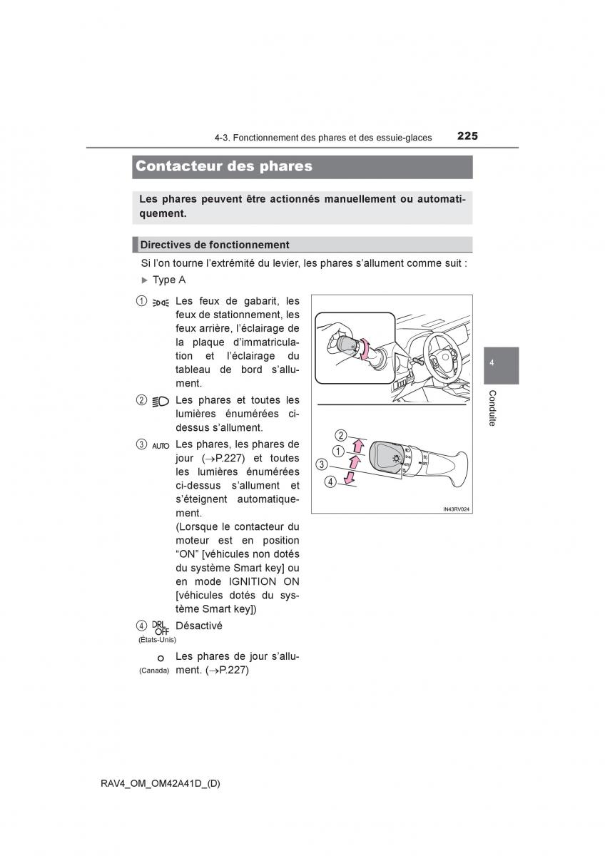 Toyota RAV4 IV 4 manuel du proprietaire / page 226