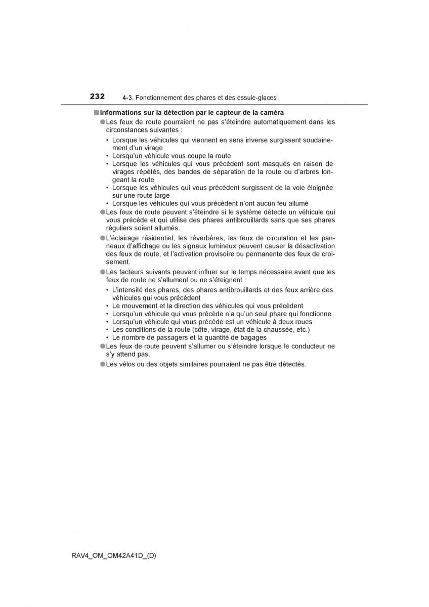 manual  Toyota RAV4 IV 4 manuel du proprietaire / page 233