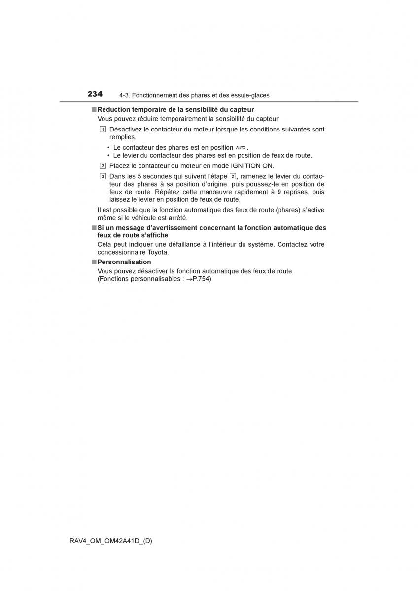 manual  Toyota RAV4 IV 4 manuel du proprietaire / page 235