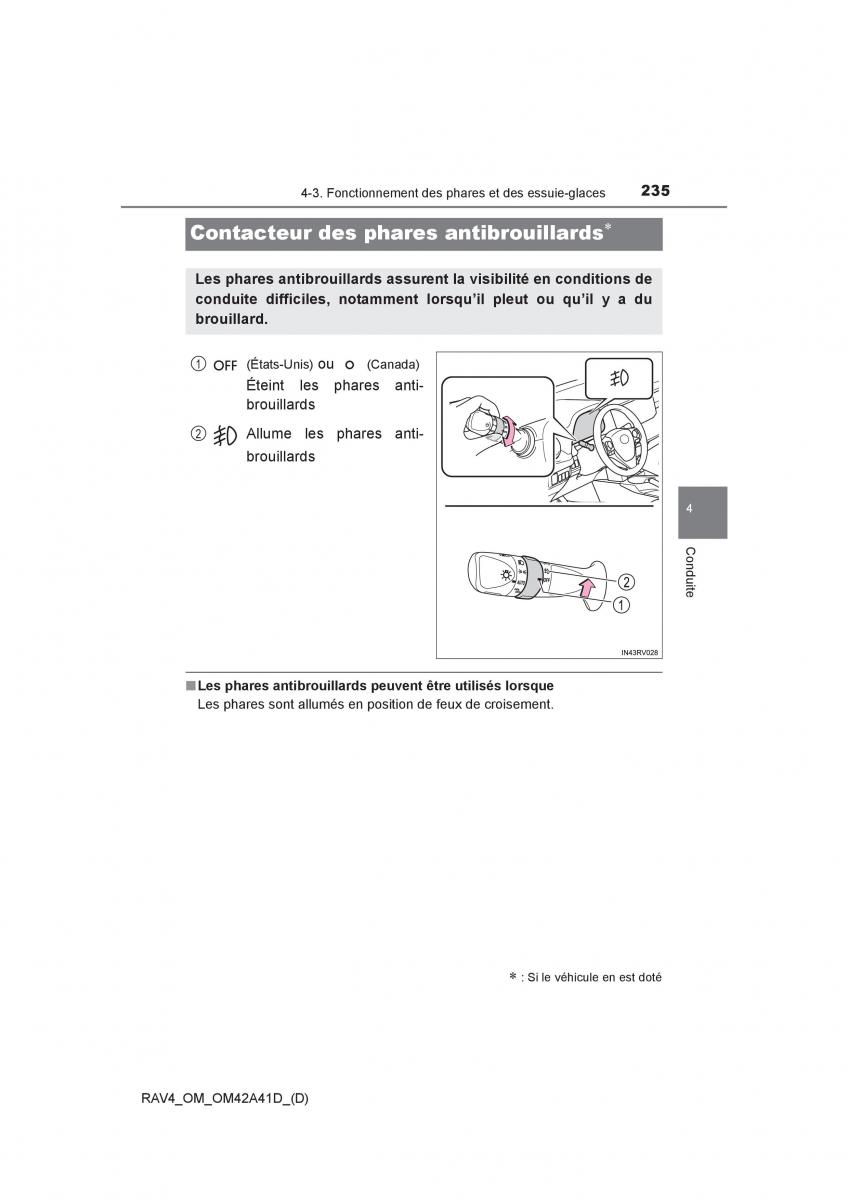 Toyota RAV4 IV 4 manuel du proprietaire / page 236