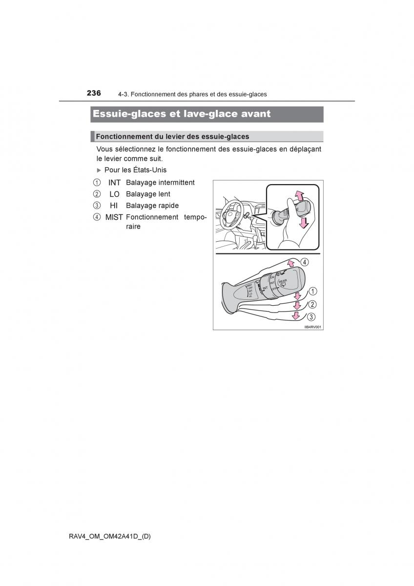 manual  Toyota RAV4 IV 4 manuel du proprietaire / page 237