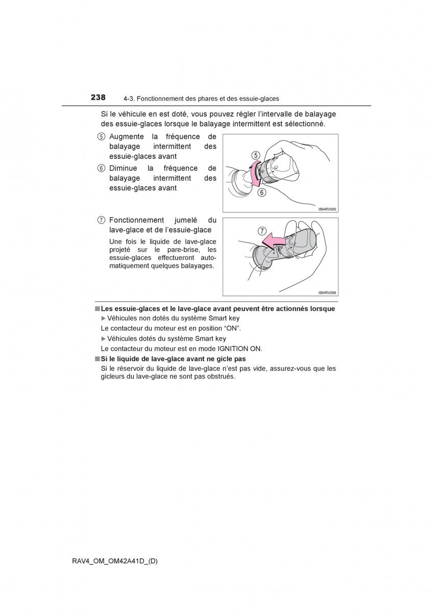 manual  Toyota RAV4 IV 4 manuel du proprietaire / page 239