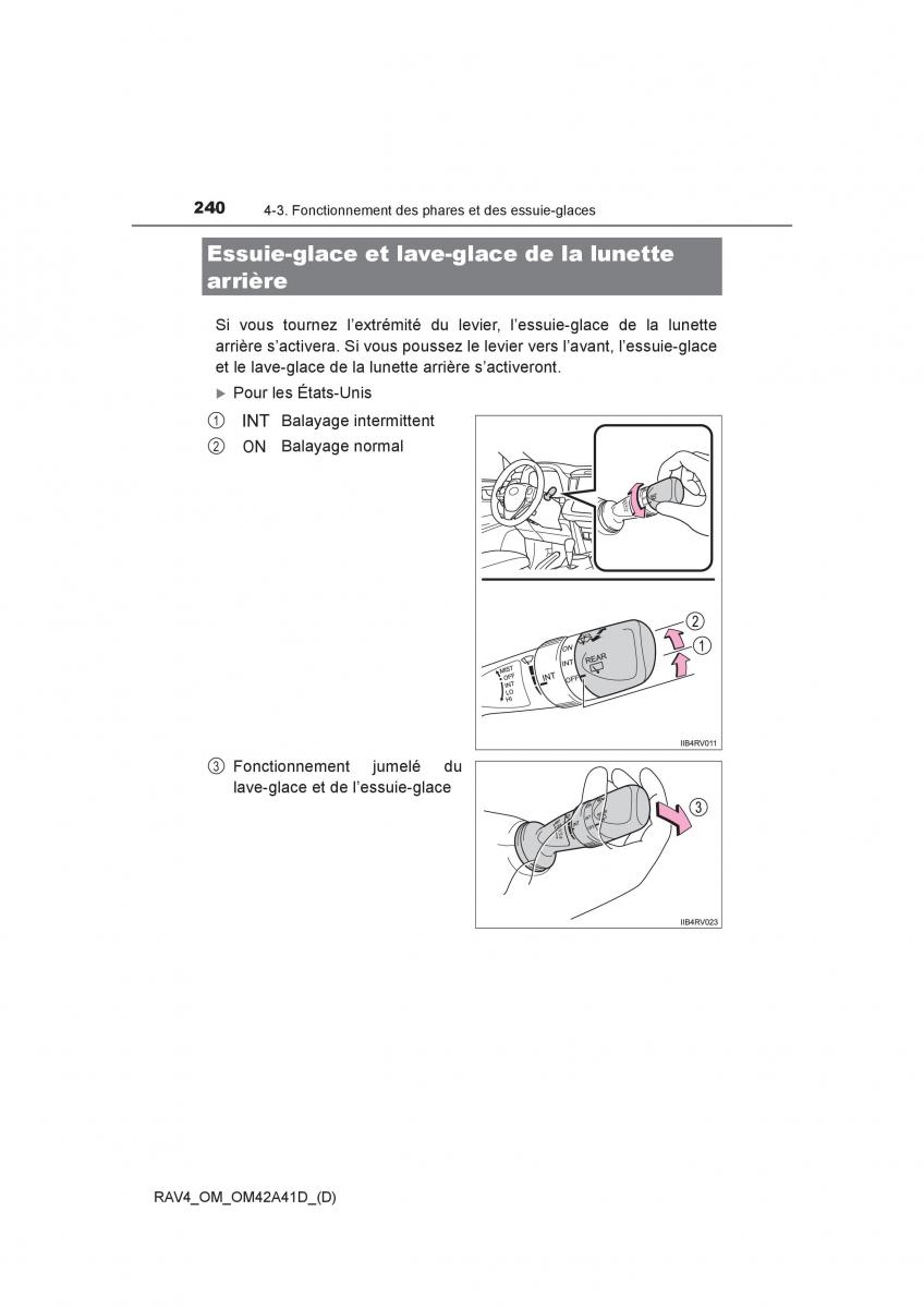 Toyota RAV4 IV 4 manuel du proprietaire / page 241