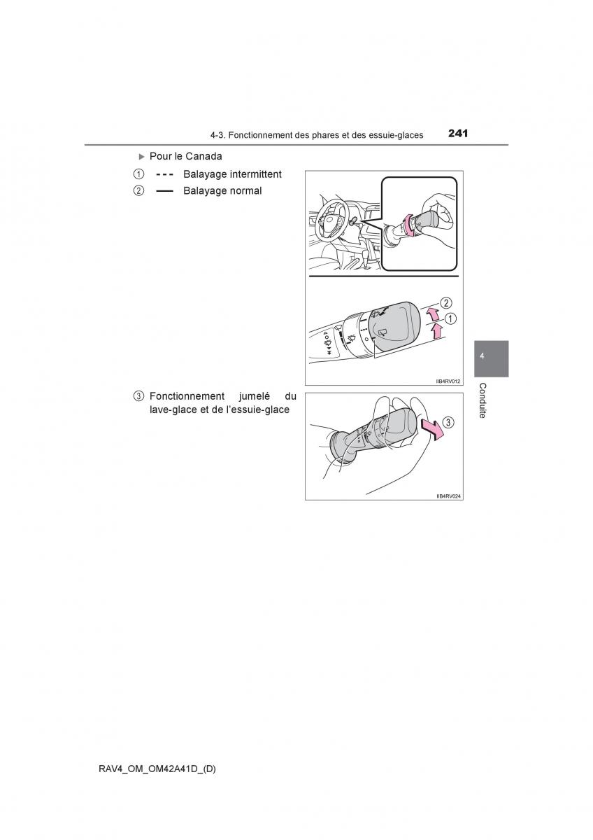 manual  Toyota RAV4 IV 4 manuel du proprietaire / page 242