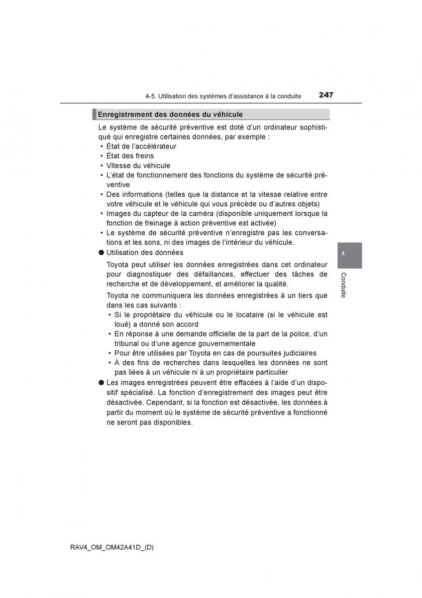 Toyota RAV4 IV 4 manuel du proprietaire / page 248