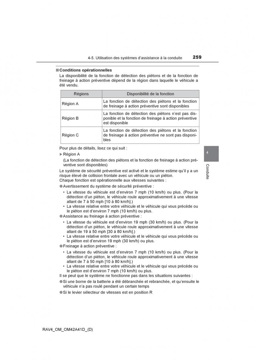 manual  Toyota RAV4 IV 4 manuel du proprietaire / page 260