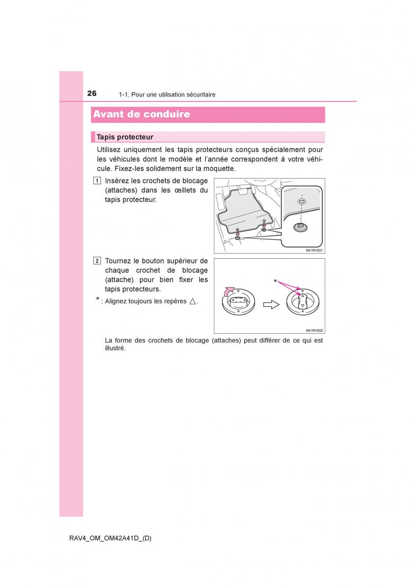 manual  Toyota RAV4 IV 4 manuel du proprietaire / page 27