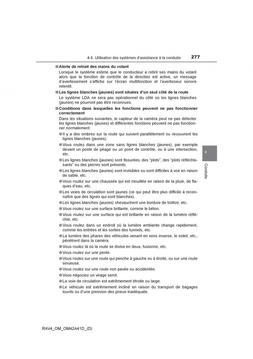 manual  Toyota RAV4 IV 4 manuel du proprietaire / page 278