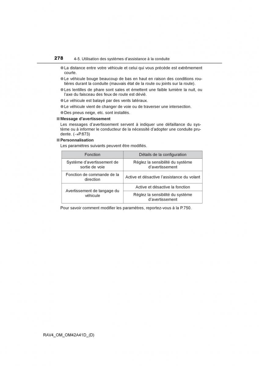 manual  Toyota RAV4 IV 4 manuel du proprietaire / page 279