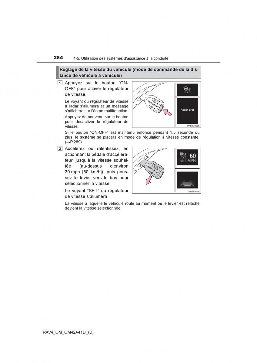 manual  Toyota RAV4 IV 4 manuel du proprietaire / page 285