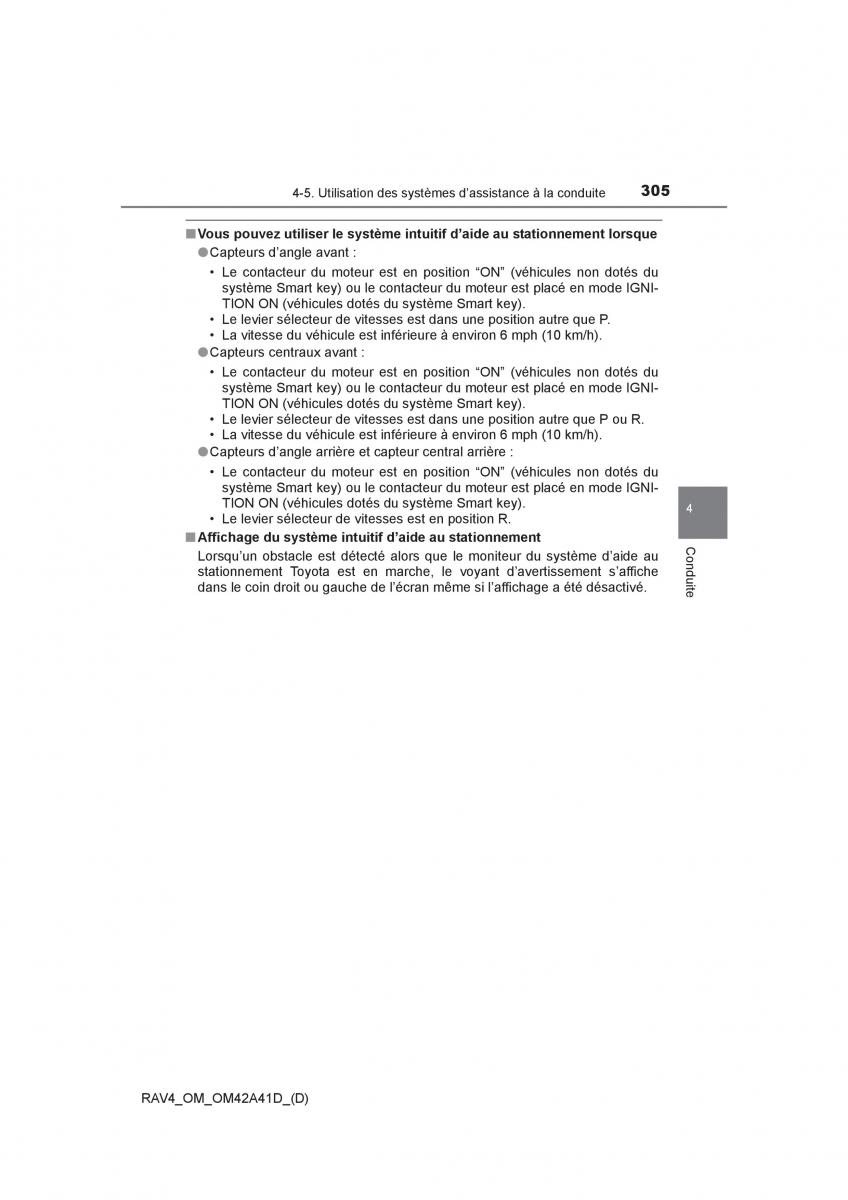 manual  Toyota RAV4 IV 4 manuel du proprietaire / page 306