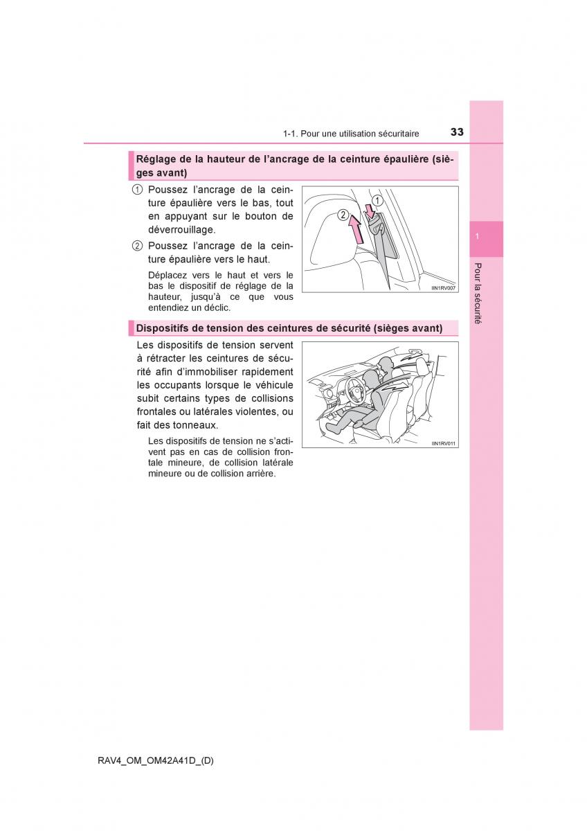 manual  Toyota RAV4 IV 4 manuel du proprietaire / page 34