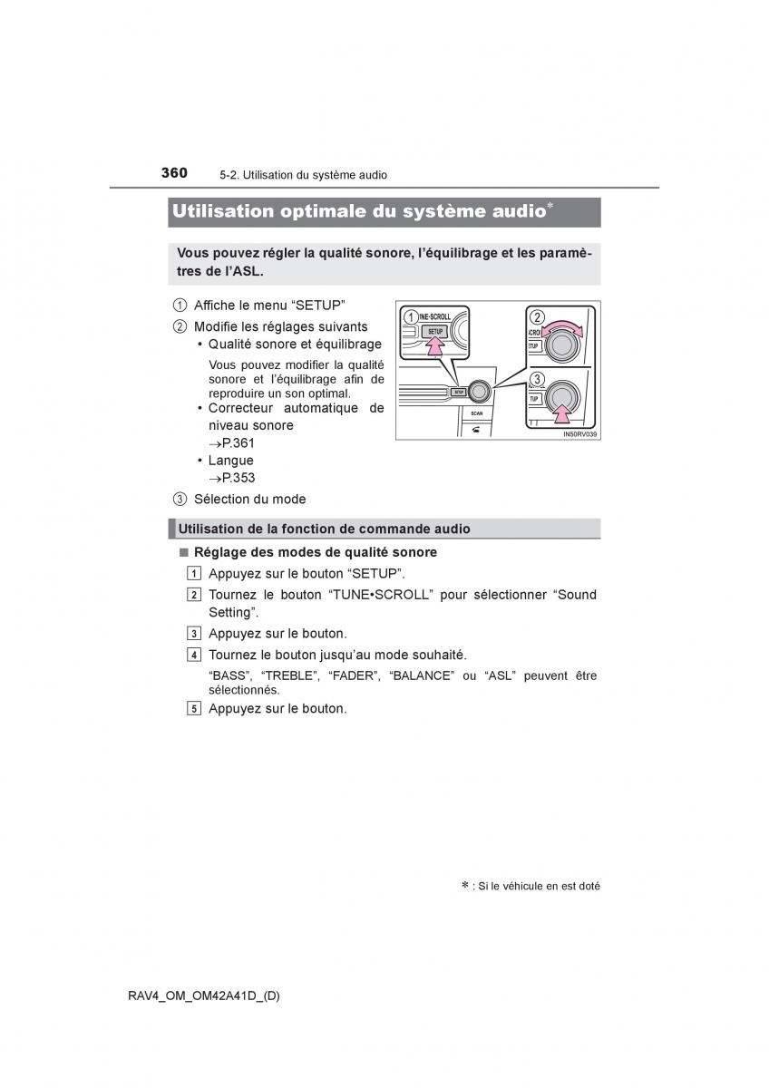 manual  Toyota RAV4 IV 4 manuel du proprietaire / page 361